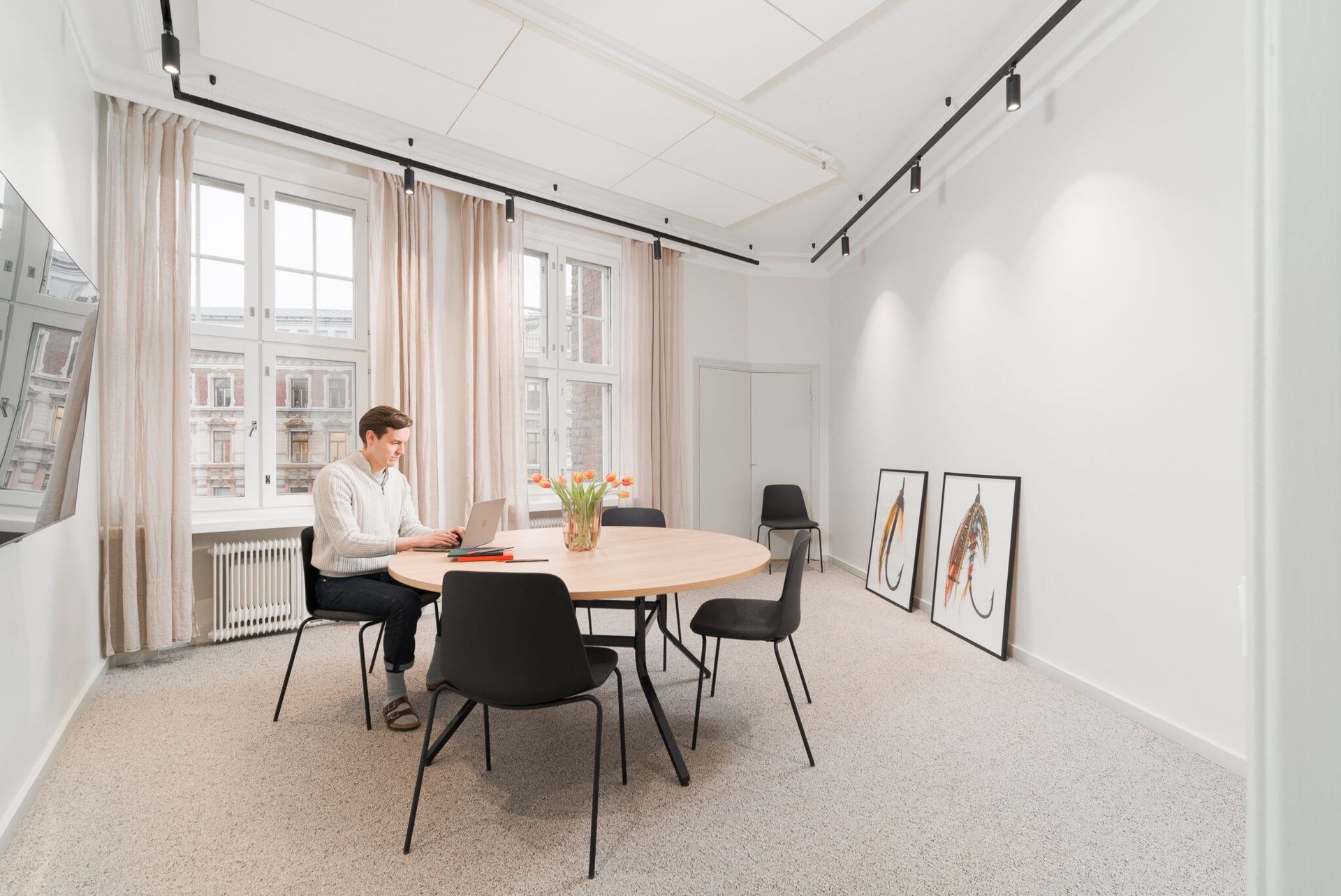 Copenhagen office interior with Aisti acoustic ceiling tiles